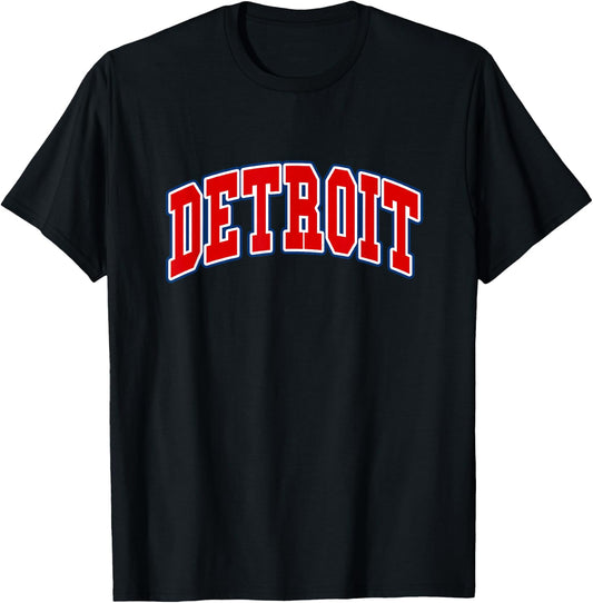 Detroit Hometown Pride - Throwback Design - Classic T-Shirt - T-Shirt | Black