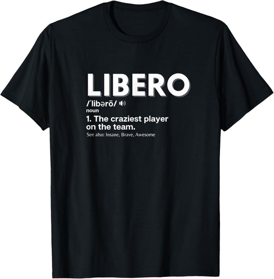 Volleyball Players Defensive Specialist Libero T-Shirt - T-Shirt | Black