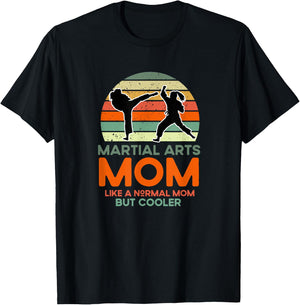Martial Arts Mom Vintage Retro Apparel For Mothers T-Shirt - T-Shirt | Black