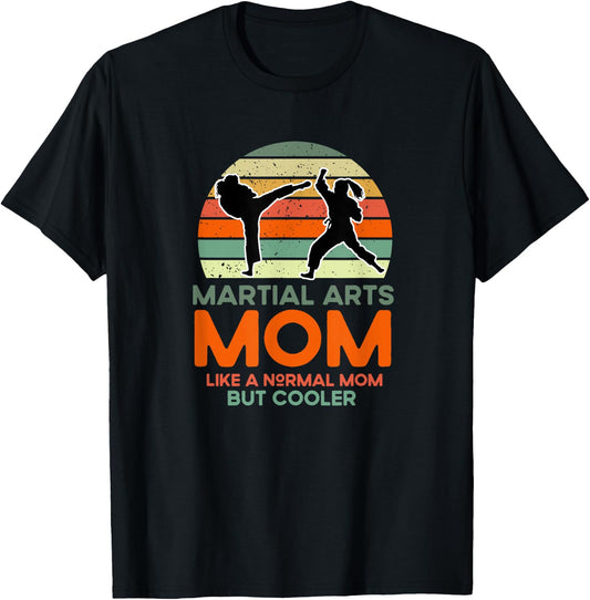 Martial Arts Mom Vintage Retro Apparel For Mothers T-Shirt - T-Shirt | Black