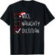 Nice Naughty Dietitian Christmas List Nutritionist Santa T-Shirt - T-Shirt | Black