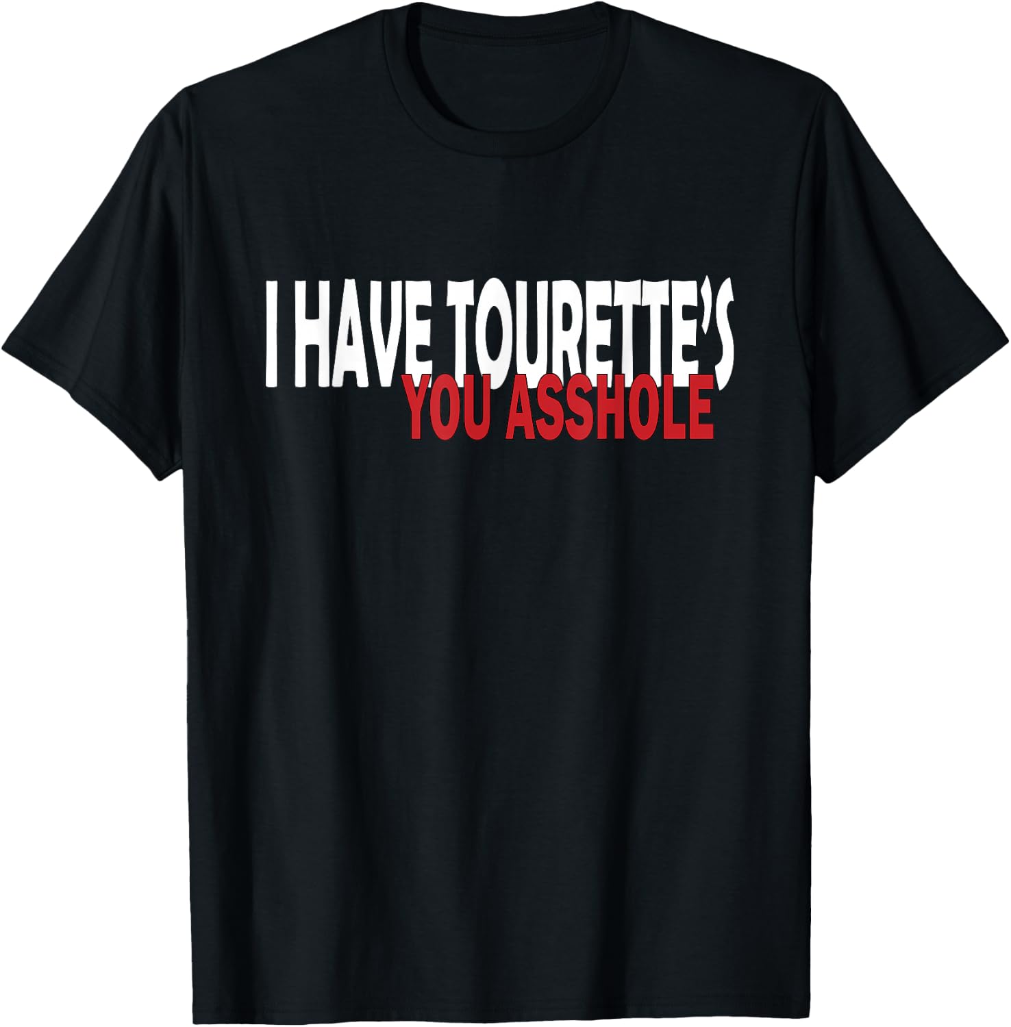 Funny Tourette Syndrome Awareness Pins and -Adults Tourette's Ribbon Tourettes Black Short Sleeve Classic Fit Small T-Shirt - T-Shirt | Black