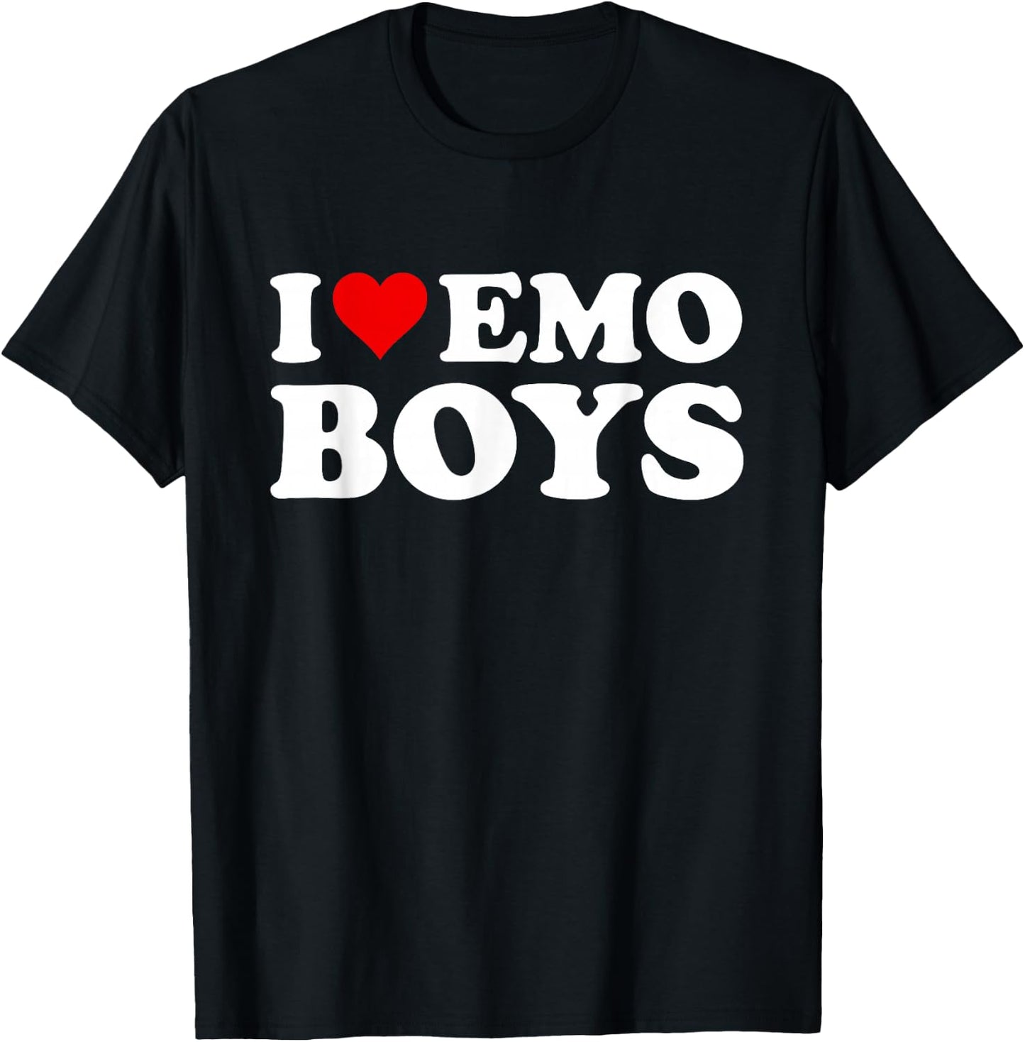 I Love Emo Boys T-Shirt - T-Shirt | Black
