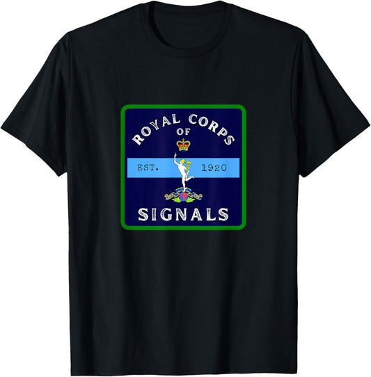 Royal Corps Of Signals. British Army Telecommunications T-Shirt - T-Shirt | Black