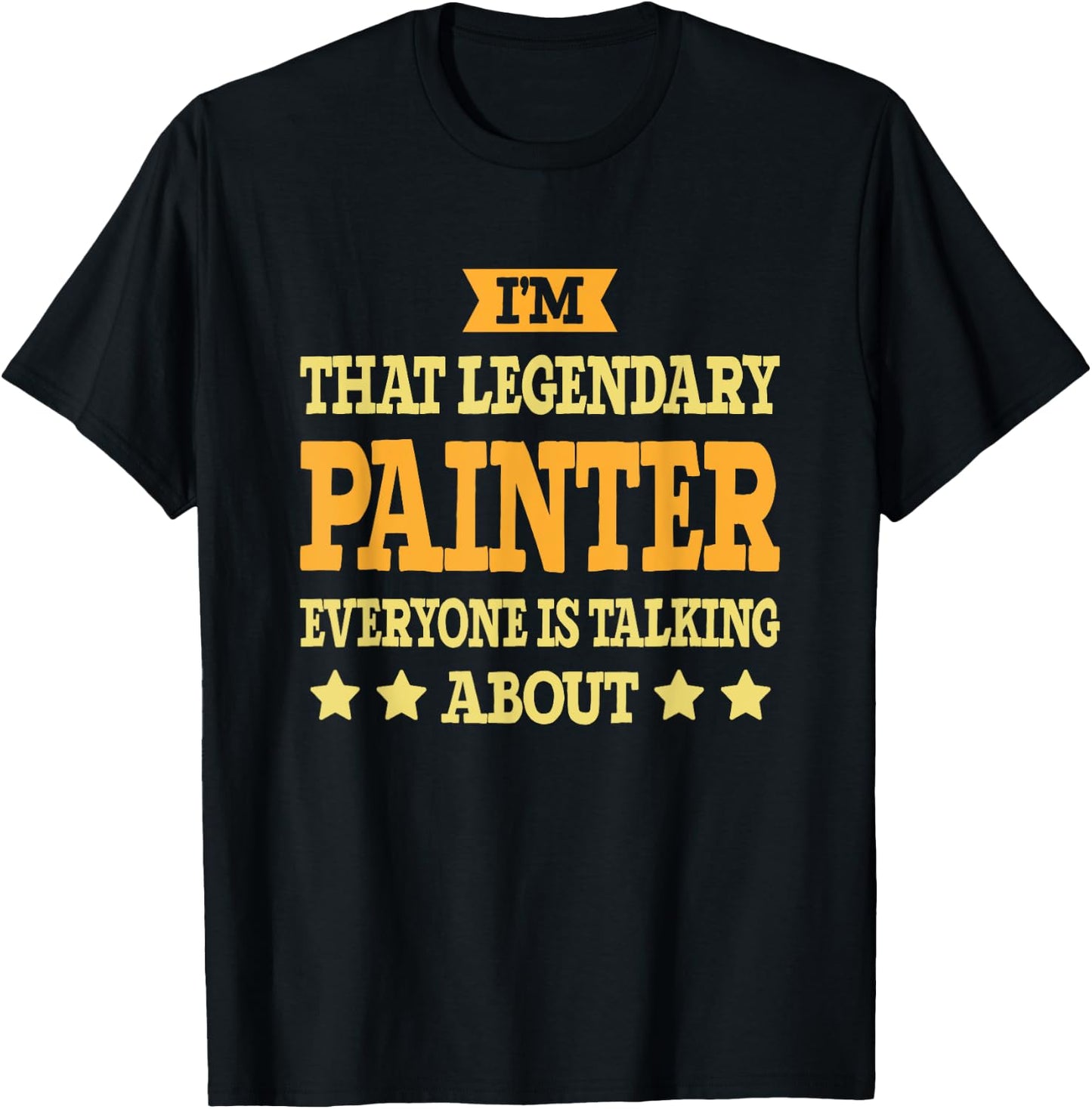 Painter Job Title Employee Funny Worker Profession Painter T-Shirt - T-Shirt | Black