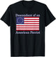 Descendant of an American Patriot - -Adults, Kids - Black - Small - Short Sleeve - Modern - American Vacation T-Shirt - T-Shirt | Black