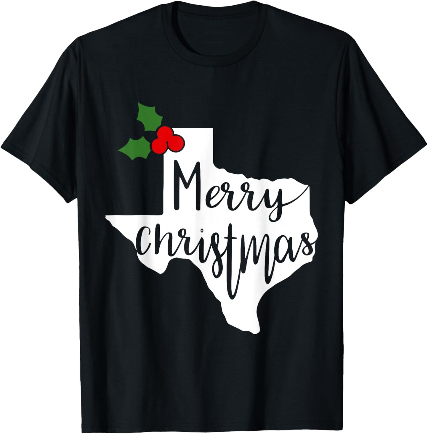 Merry Texmas Texas Christmas T-Shirt - T-Shirt | Black