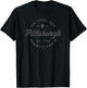 Vintage Pittsburgh Circle Logo Men Retro Throwback Souvenir T-Shirt - T-Shirt | Black