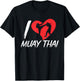 I Love Muay Thai Hobby Martial Arts Boxing Fighter T-Shirt - T-Shirt | Black