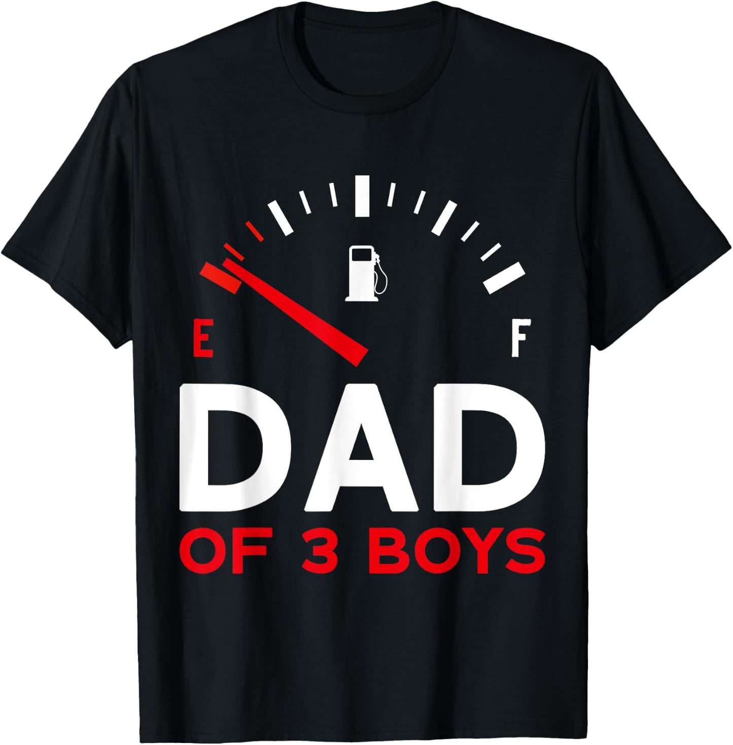 Dad of 3 Boys Father's Day Dad T-Shirt - T-Shirt | Black