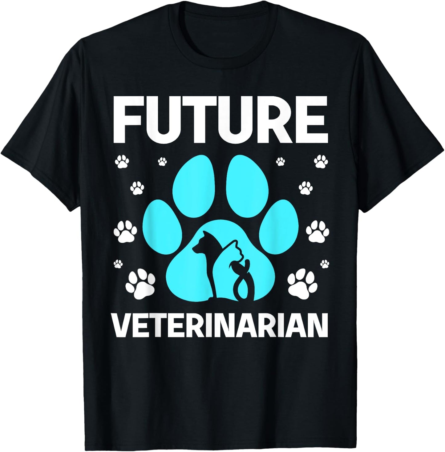 Cool Future Veterinarian Art Women Kids Veterinary T-Shirt - T-Shirt | Black