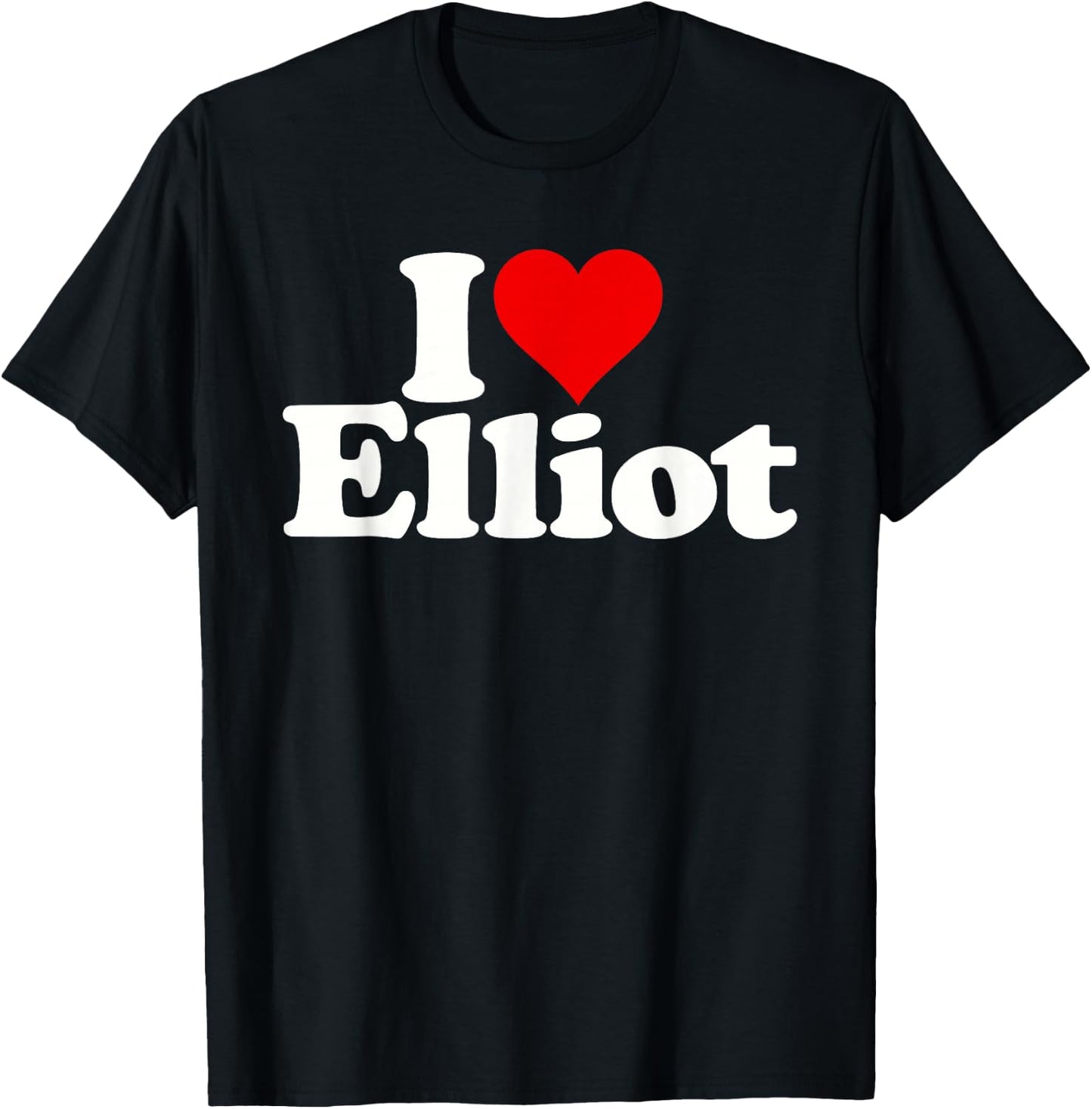 I Love Heart Elliot T-Shirt - T-Shirt | Black