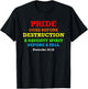 Proverbs 16:18 Pride Goes Before Destruction Bible Verse T-Shirt - T-Shirt | Black