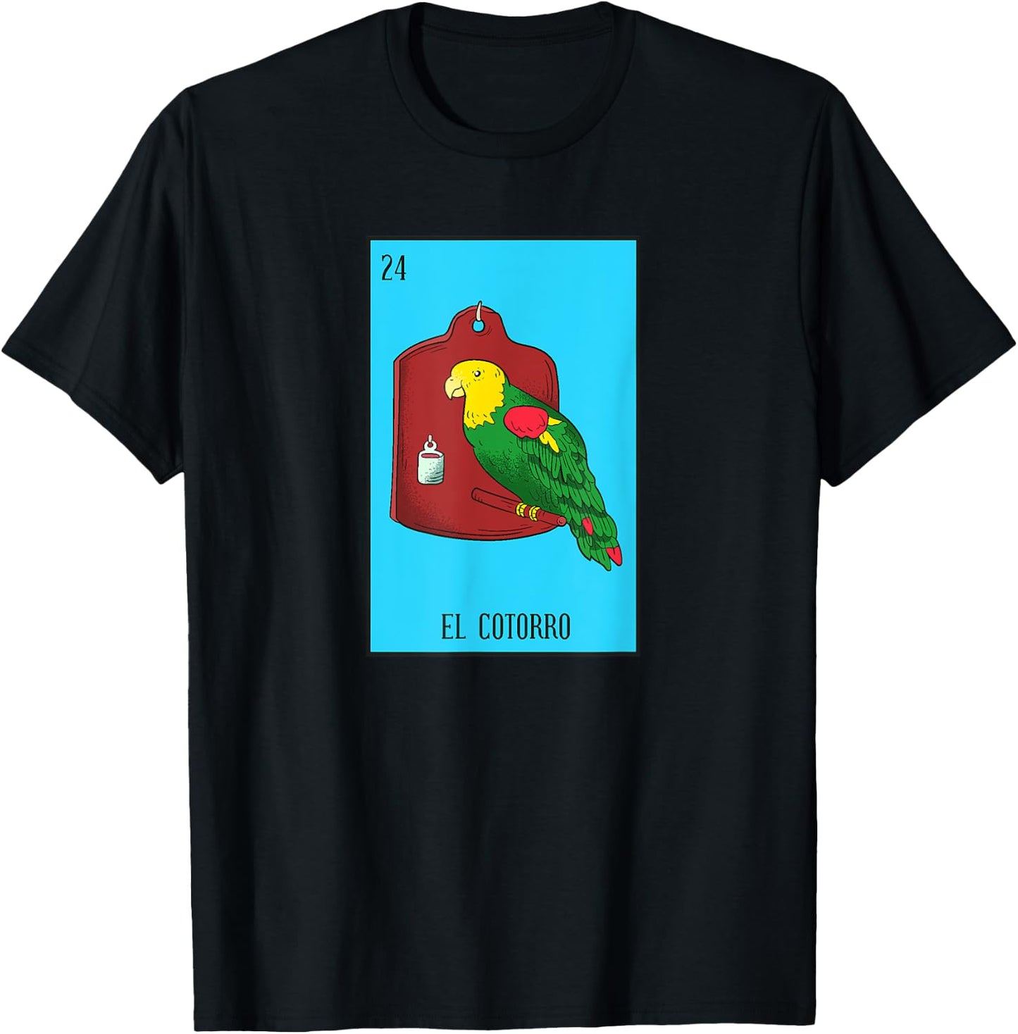 Mexican Lottery El Cotorro The Parrot Game of Mexico T-Shirt - T-Shirt | Black