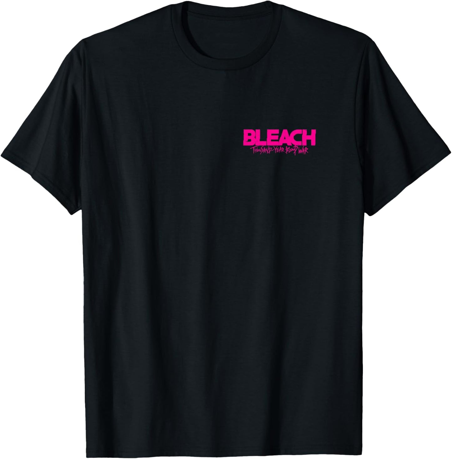 Bleach: Thousand Year Blood War Pink Text Front & Back Anime T-Shirt - T-Shirt | Black