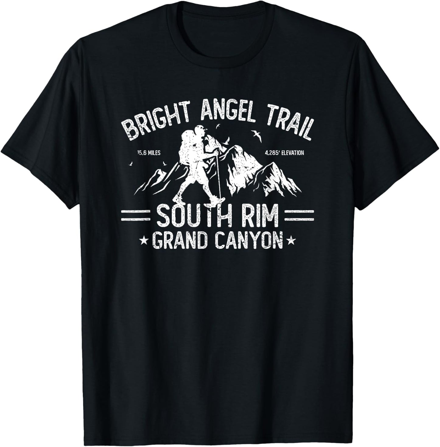 Bright Angel Trail South Rim Grand Canyon Hiking Outdoors T-Shirt - T-Shirt | Black