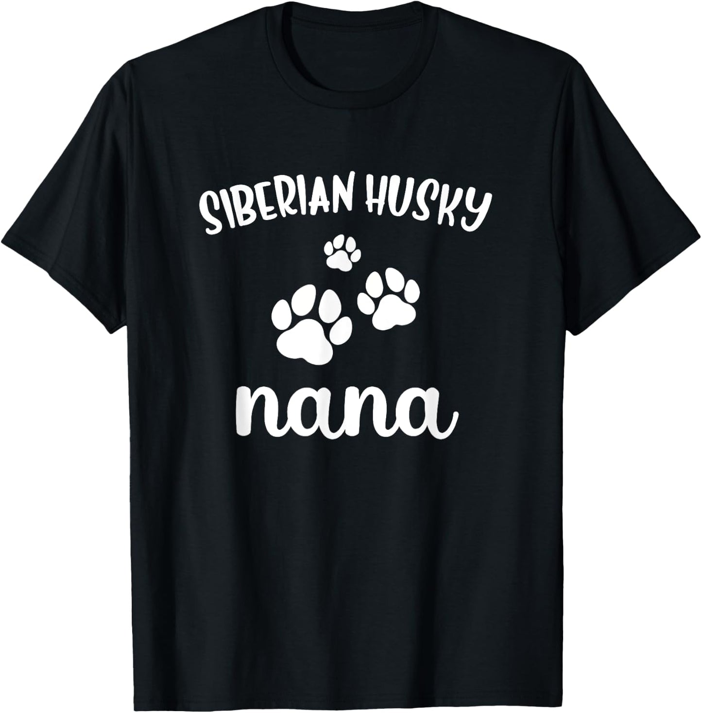 Siberian Husky Nana Cute Dog Chukcha T-Shirt - T-Shirt | Black