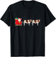 Cow Santa Christmas Sleigh - Funny Cow Xmas T-Shirt - T-Shirt | Black