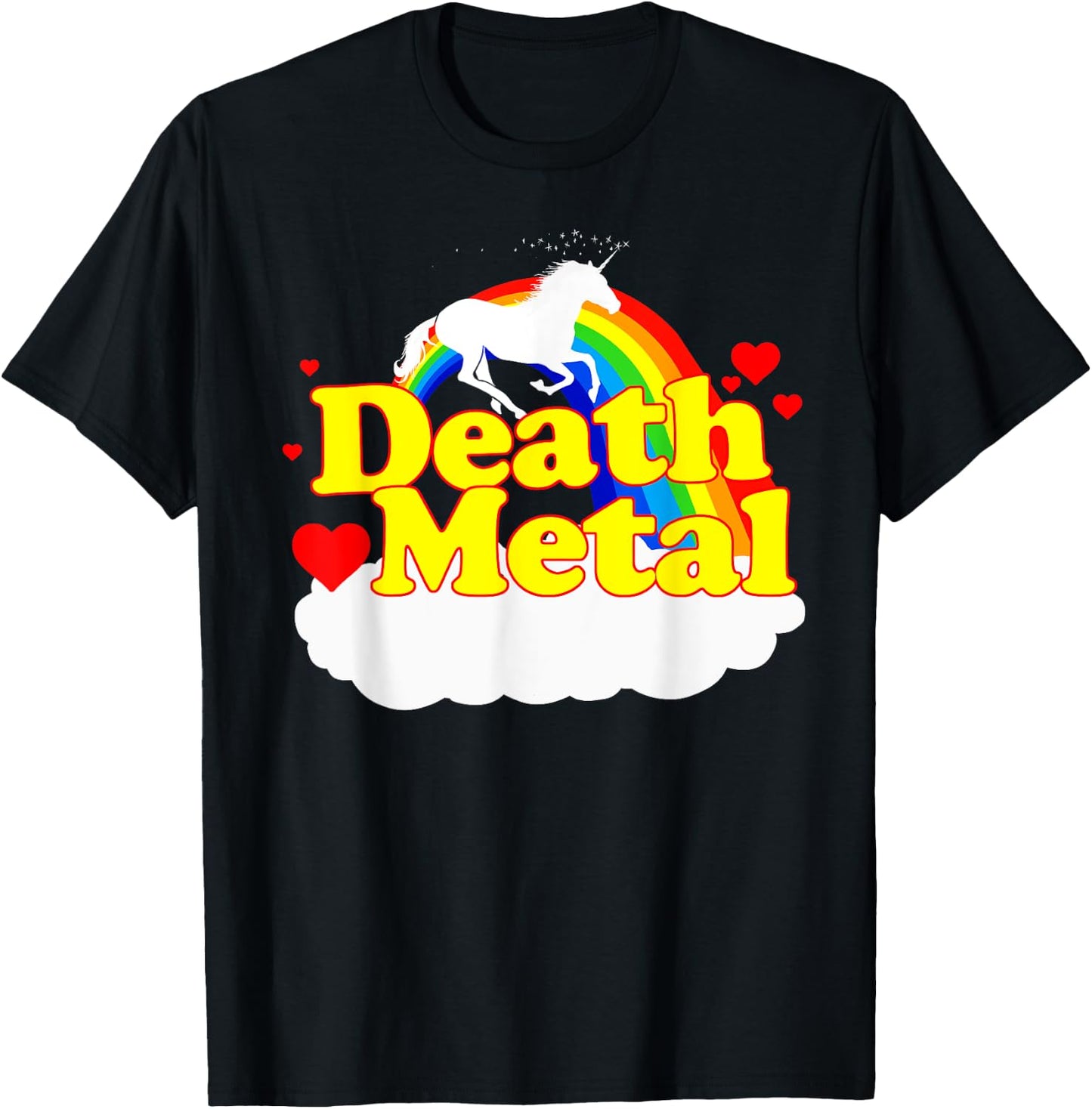 Death Metal Unicorn T-Shirt - T-Shirt | Black