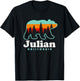 Julian California Mountains Bear Retro Outdoors T-Shirt - T-Shirt | Black