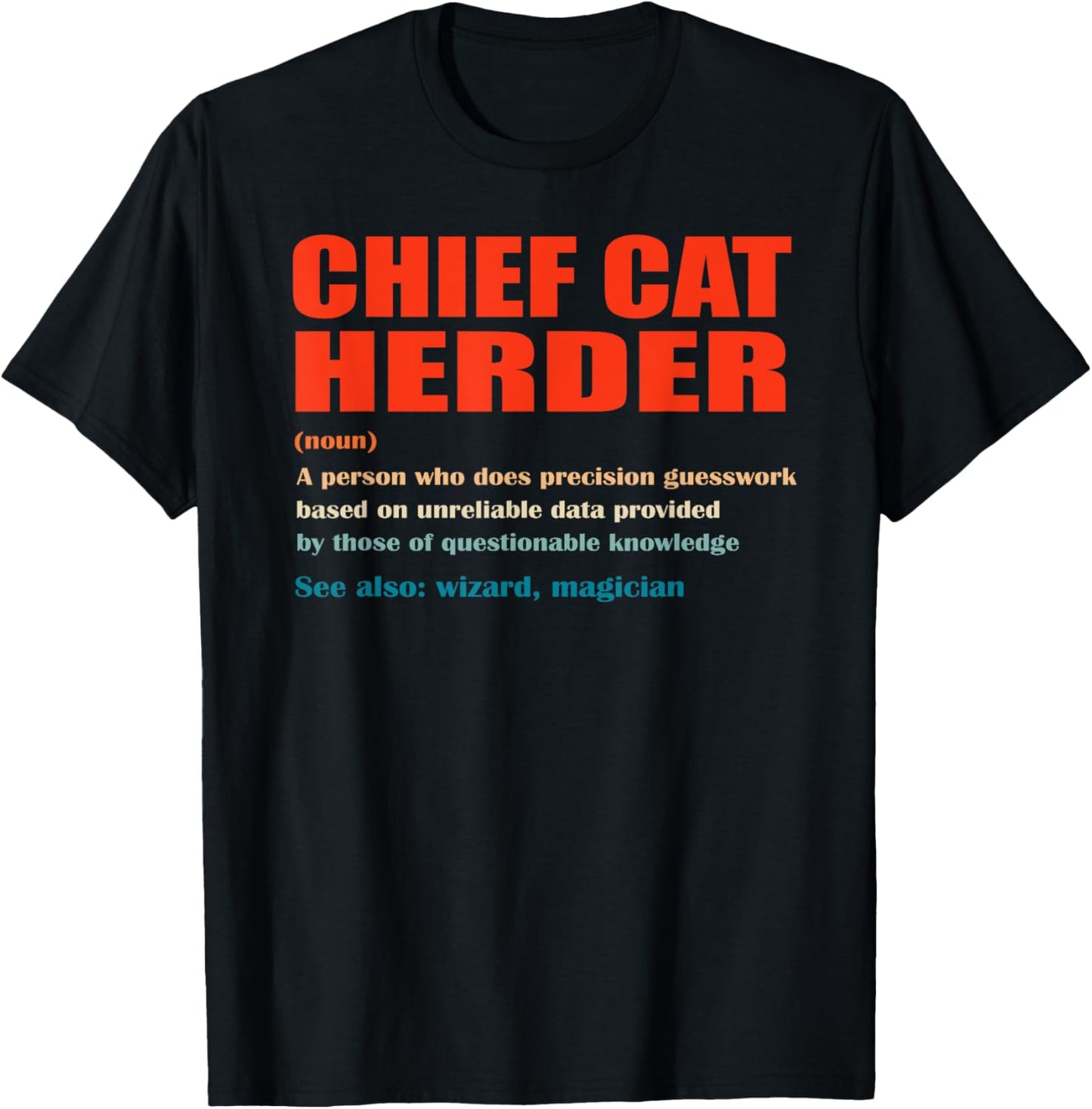Chief Cat Herder Vintage Definition Wizard Magician Women T-Shirt - T-Shirt | Black
