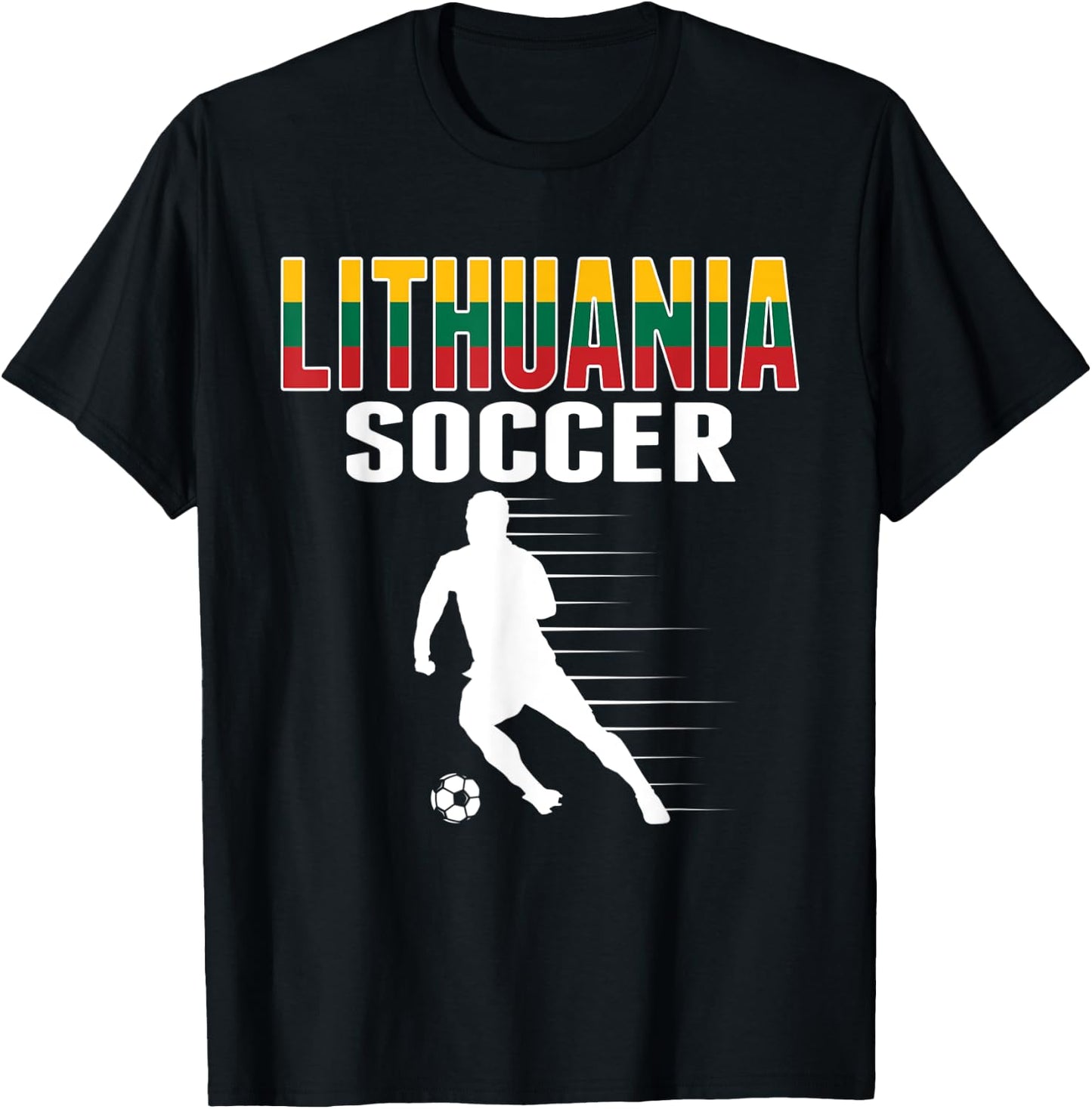 Lithuania Soccer Fans Jersey Lithuanian Football Supporters T-Shirt - T-Shirt | Black