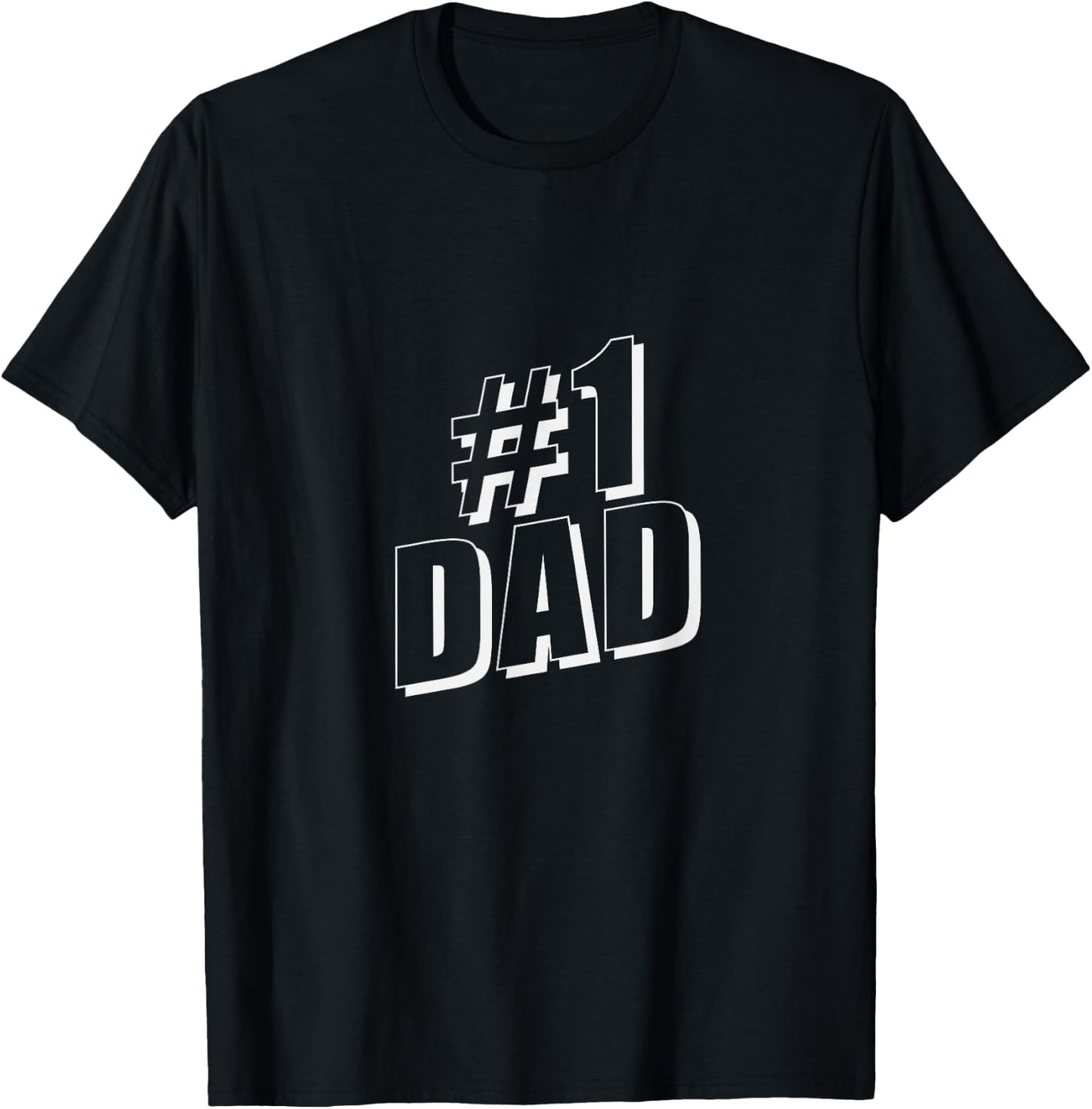 #1 Dad Number One Father's Day T-Shirt - T-Shirt | Black