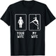 Hammock Silk Wife Funny Aerial Yoga Gifts For Husband T-Shirt - T-Shirt | Black