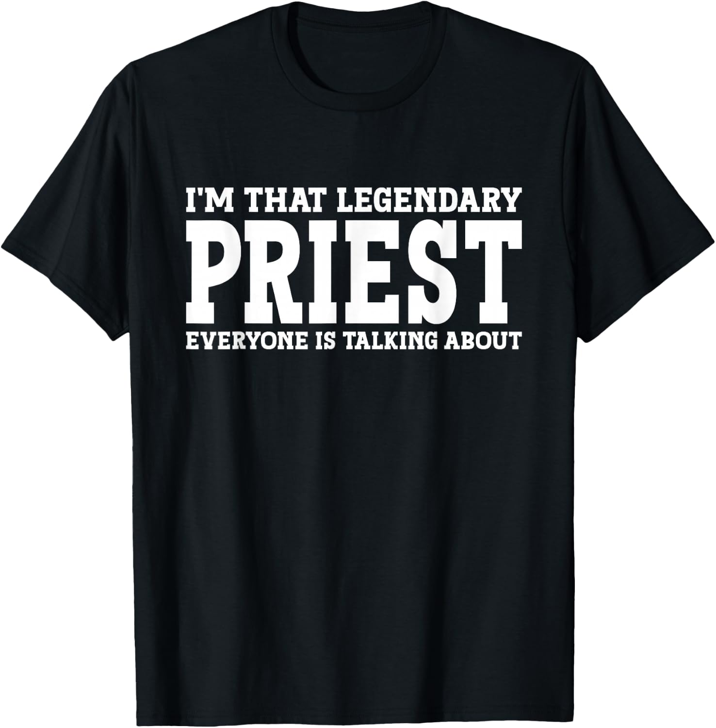 Priest Job Title Employee Funny Worker Profession Priest T-Shirt - T-Shirt | Black