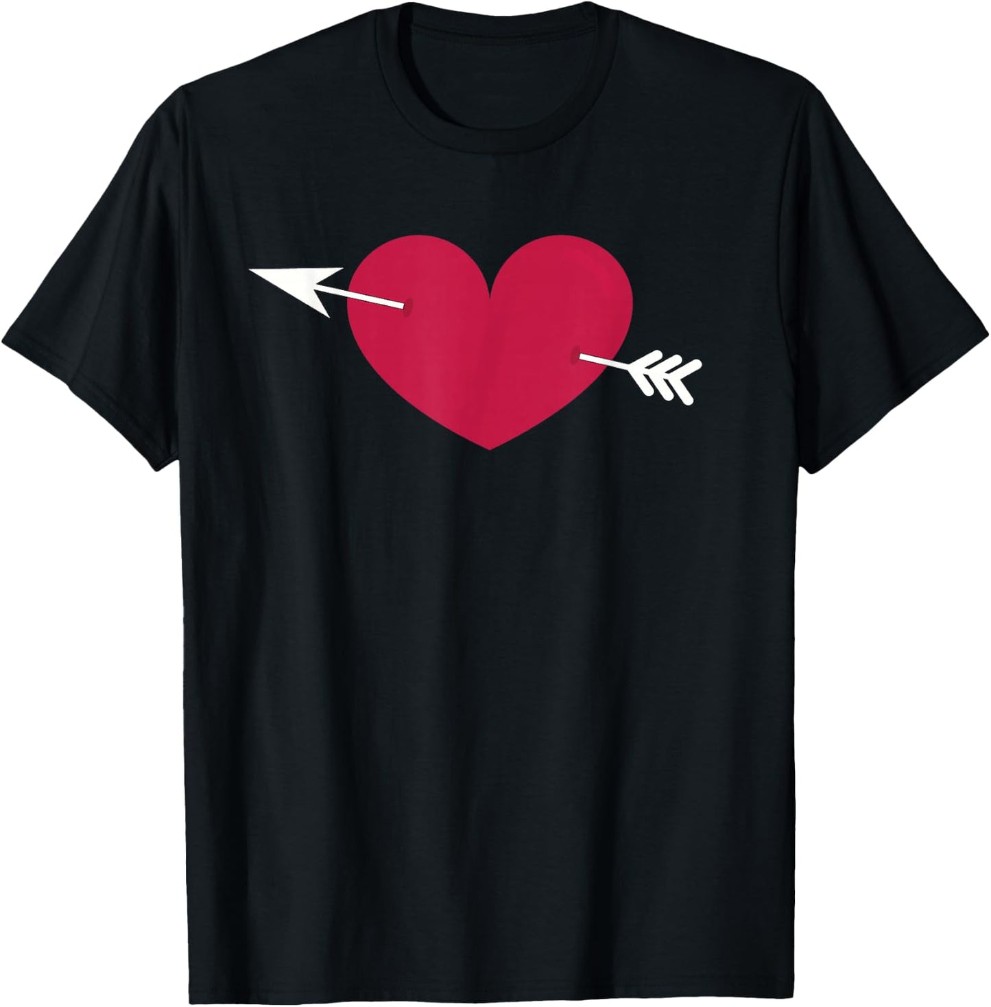 Lovestruck Symbol Cupid's Arrow and Heart Struck with Love T-Shirt - T-Shirt | Black