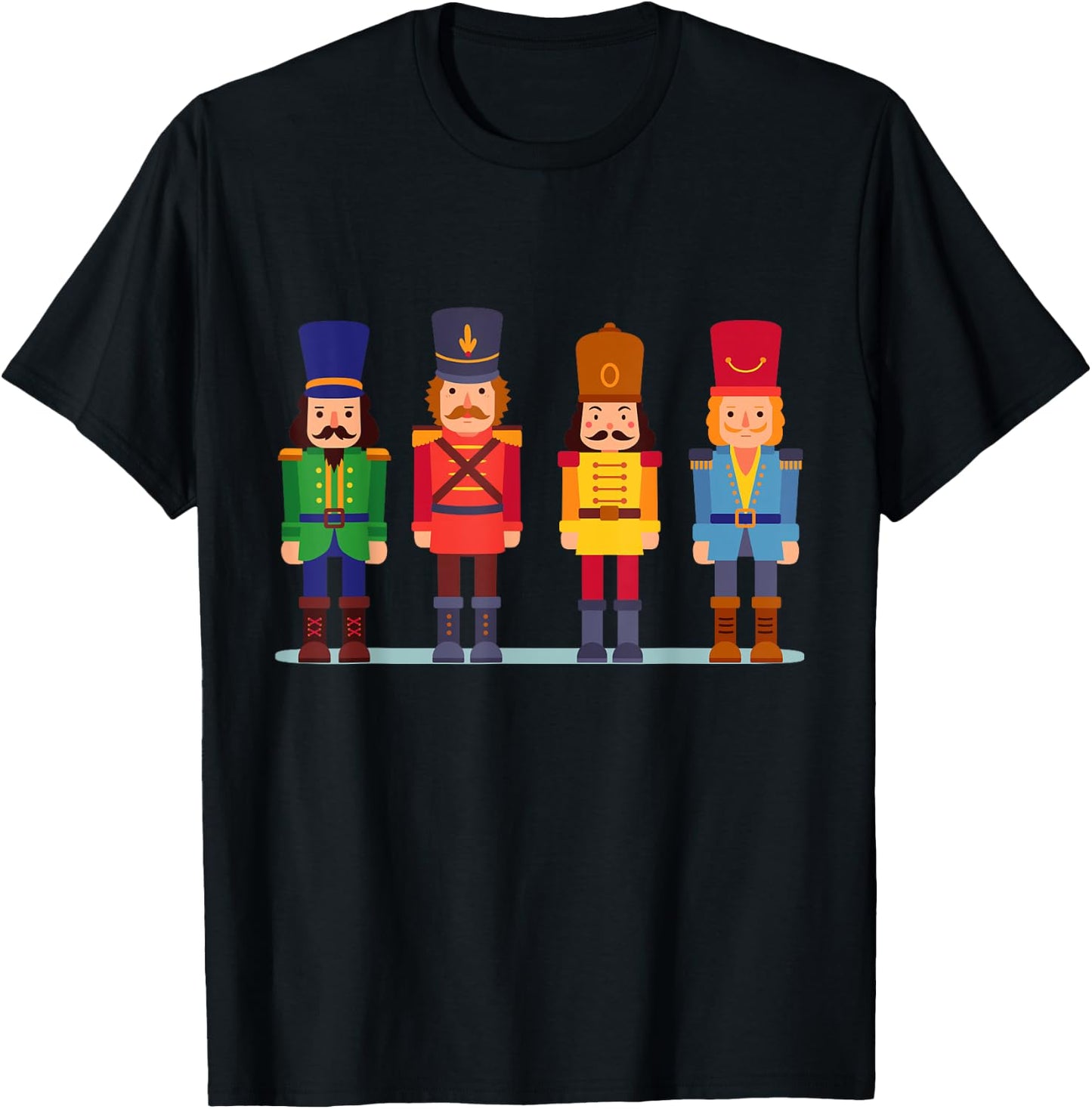 Funny Xmas Ballet Squad Toy Soldier Christmas Nutcracker T-Shirt - T-Shirt | Black