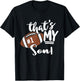 That's My Son Football 1 Jersey Number Vintage Mom Dad T-Shirt - T-Shirt | Black