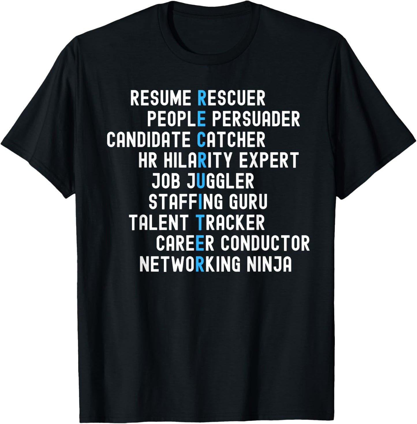 Click Like for Recruitment Funny Recruiter Definitions with Job Responsibilities -Adults Black T-Shirt - T-Shirt | Black