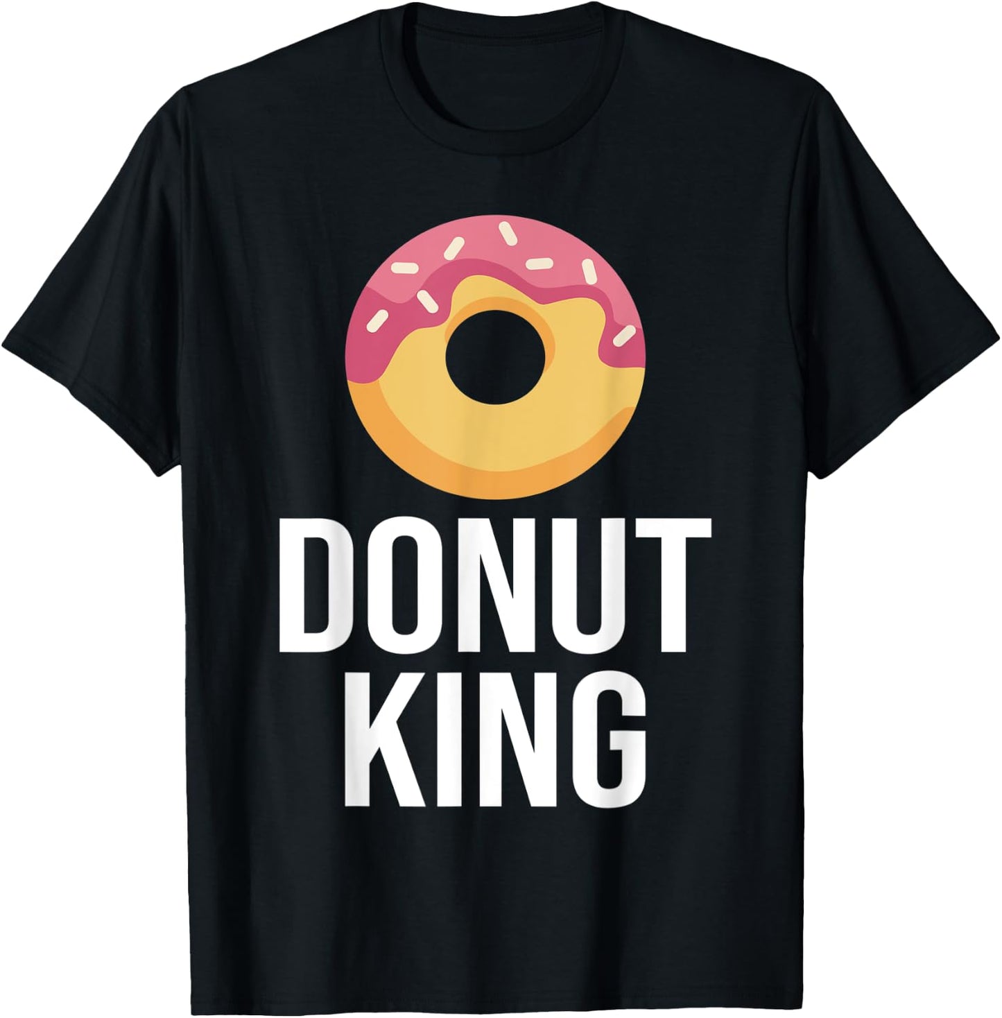 Donut King Snack Donut T-Shirt - T-Shirt | Black