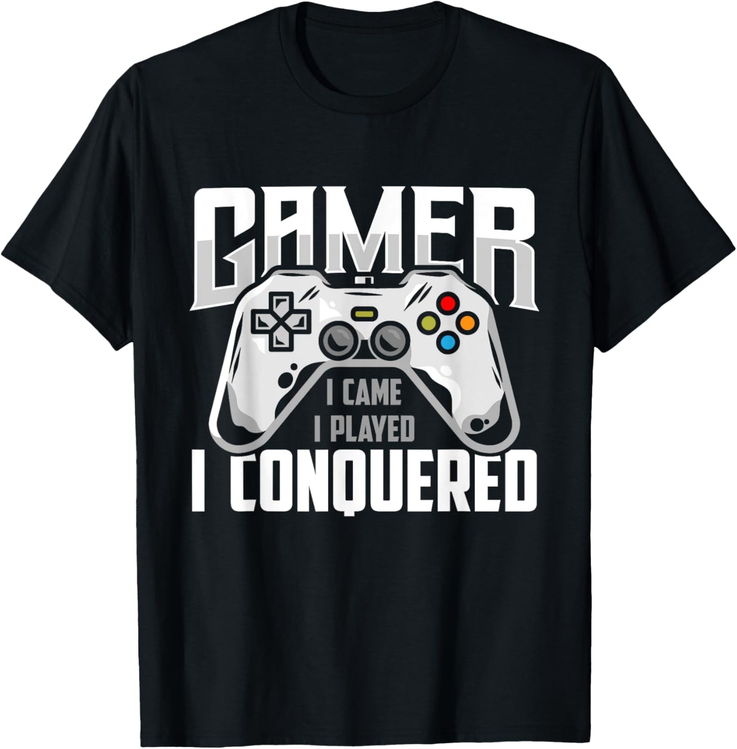 Gamer I Played I Conquered PC Apparel For Console Gaming T-Shirt - T-Shirt | Black