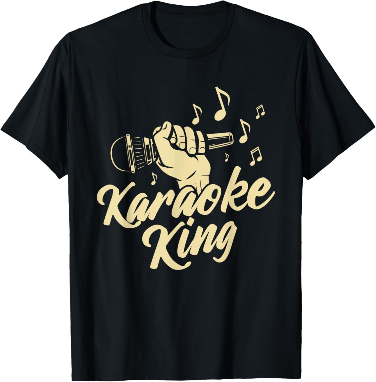 Karaoke King - Microphone Music Bar Singer Singing T-Shirt - T-Shirt | Black