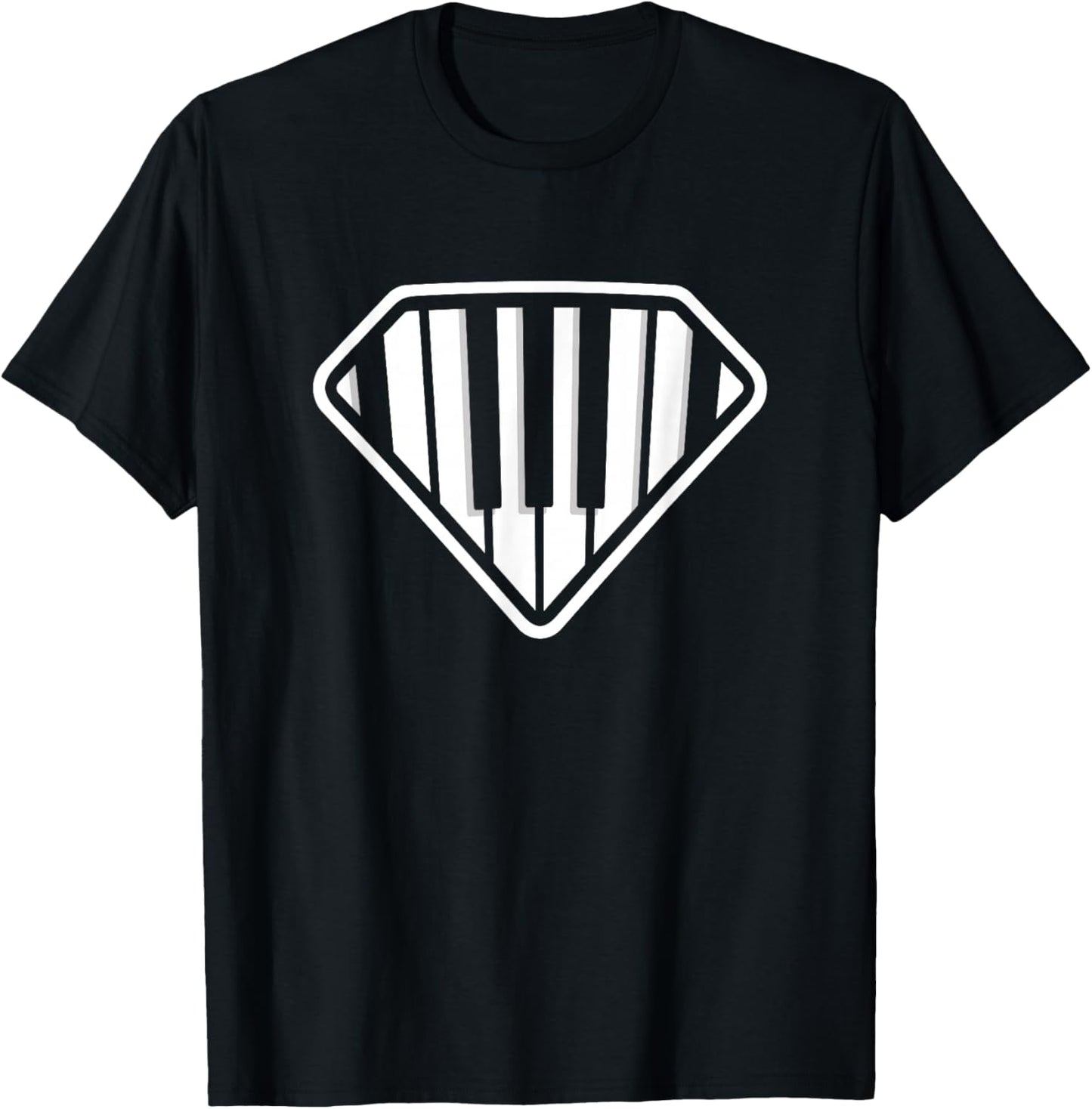 Piano Pianist Funny Super Keyboard T-Shirt - T-Shirt | Black