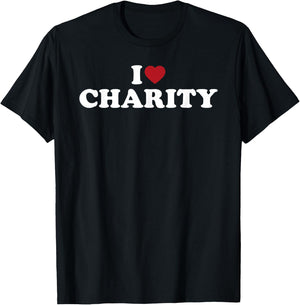 I Love Charity, I Heart Charity T-Shirt - T-Shirt | Black
