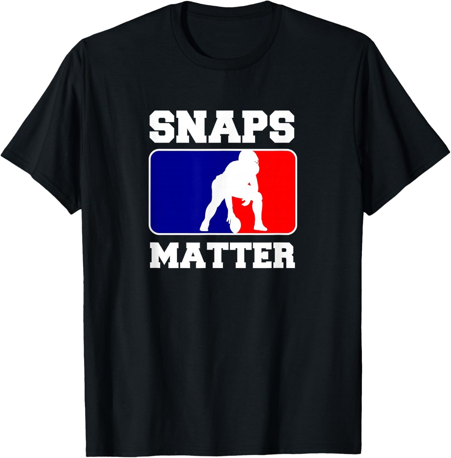 Snaps Matter "Football Center" Football T-Shirt - T-Shirt | Black