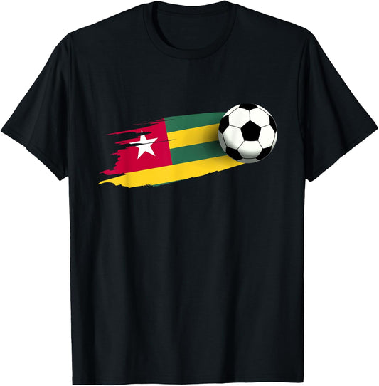 Togo Flag Jersey Togolese Soccer Team Togolese T-Shirt - T-Shirt | Black