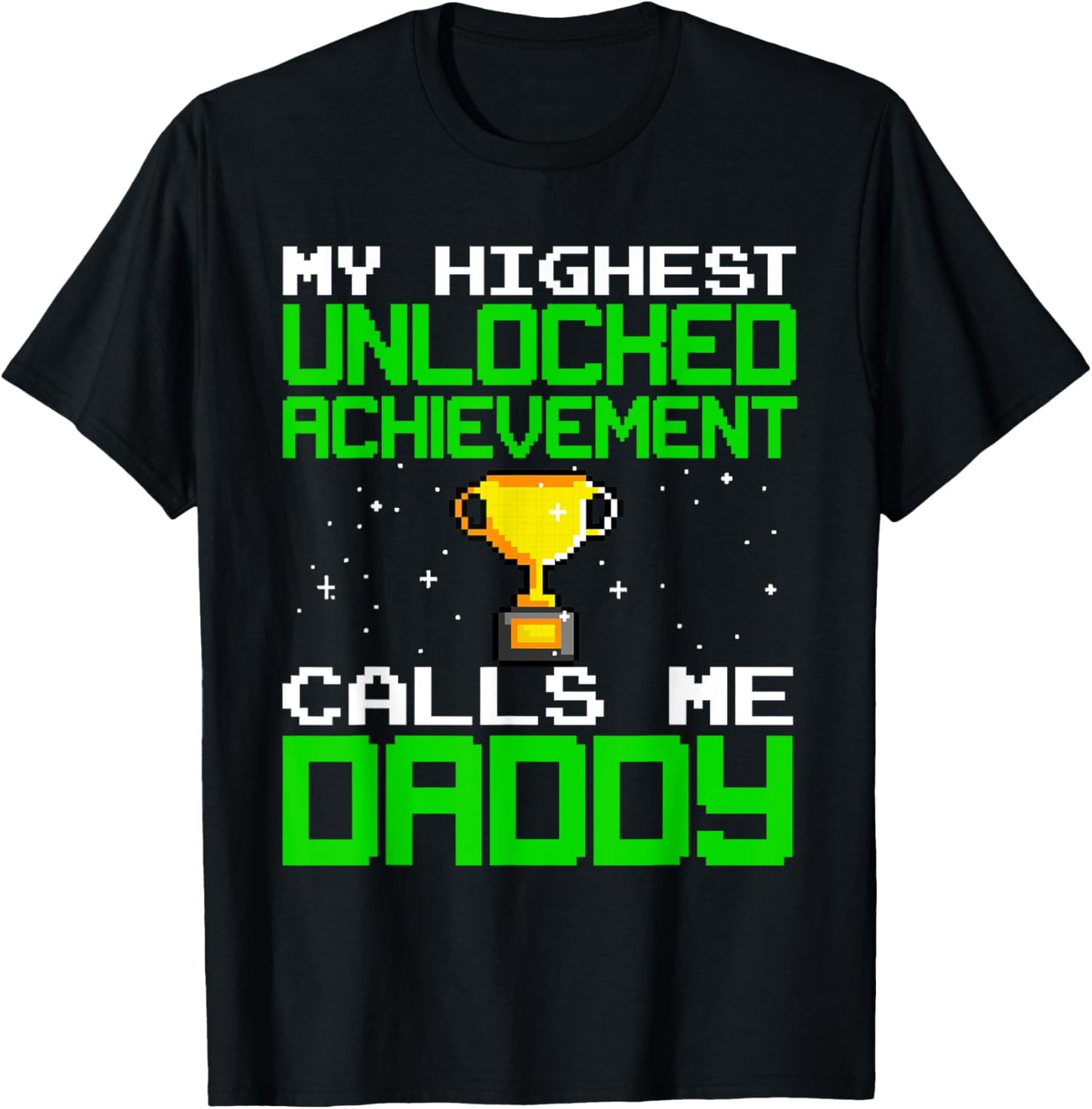 Funny Gamer Dad Boys Video Gamer Gaming Achievement T-Shirt - T-Shirt | Black