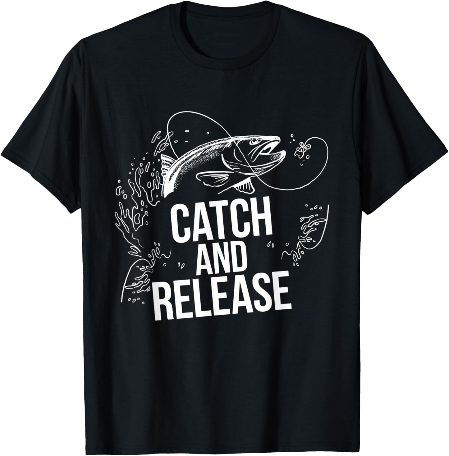 Catch & Release Fishermen Fishing T-Shirt - T-Shirt | Black