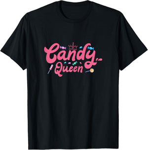 Candy Queen Costume Funny Halloween Sweet Candy Lollipop T-Shirt - T-Shirt | Black