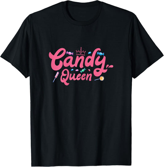 Candy Queen Costume Funny Halloween Sweet Candy Lollipop T-Shirt - T-Shirt | Black