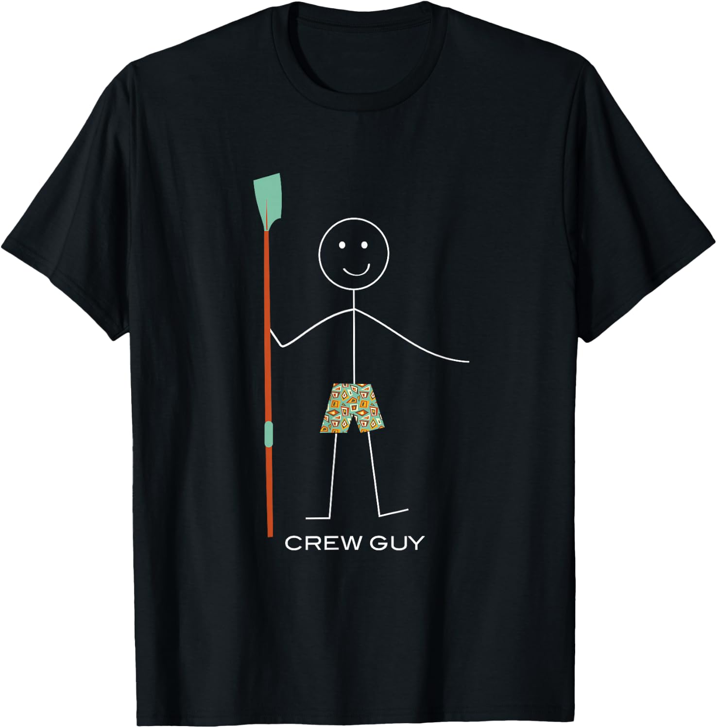 Funny Crew Guy, Boys Rowing T-Shirt - T-Shirt | Black