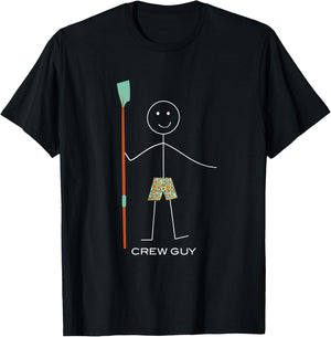 Funny Crew Guy, Boys Rowing T-Shirt - T-Shirt | Black