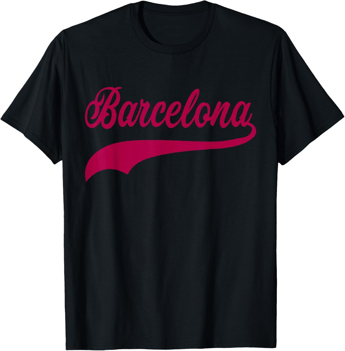 Barcelona Vintage Sports Style T-Shirt - T-Shirt | Black