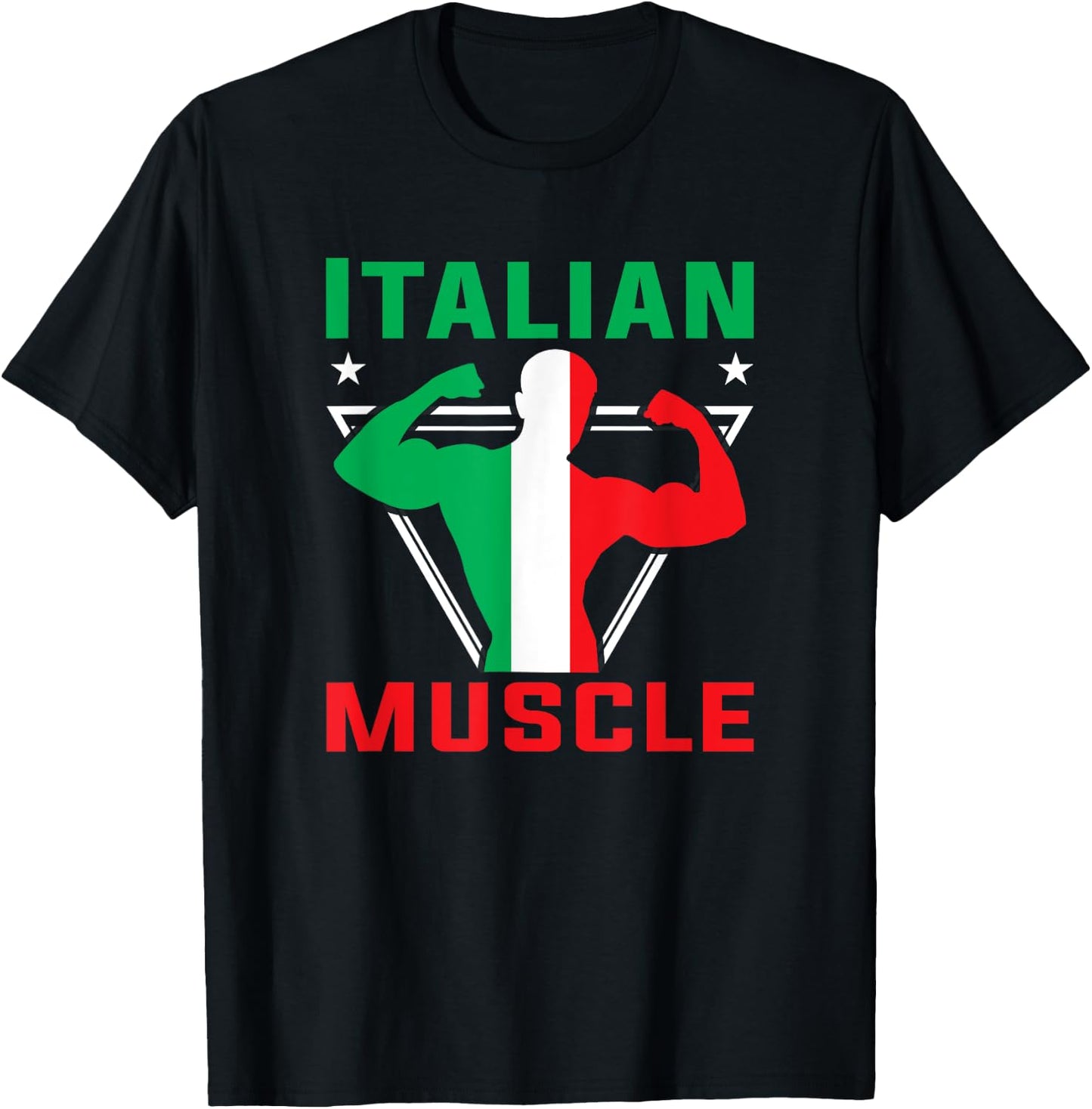 Italian Muscle Funny Italian Heritage Workout Gift T-Shirt - T-Shirt | Black