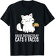 Easily Distracted By Cats And Tacos T-Shirt - T-Shirt | Black
