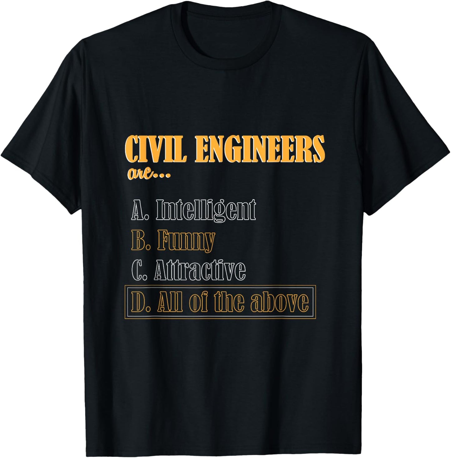Engineer Joke Funny Civil Engineering T-Shirt - T-Shirt | Black